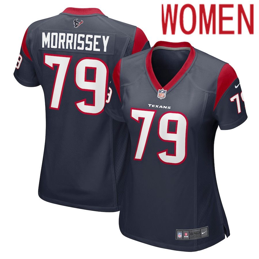 Women Houston Texans #79 Jimmy Morrissey Nike Navy Game NFL Jersey->women nfl jersey->Women Jersey